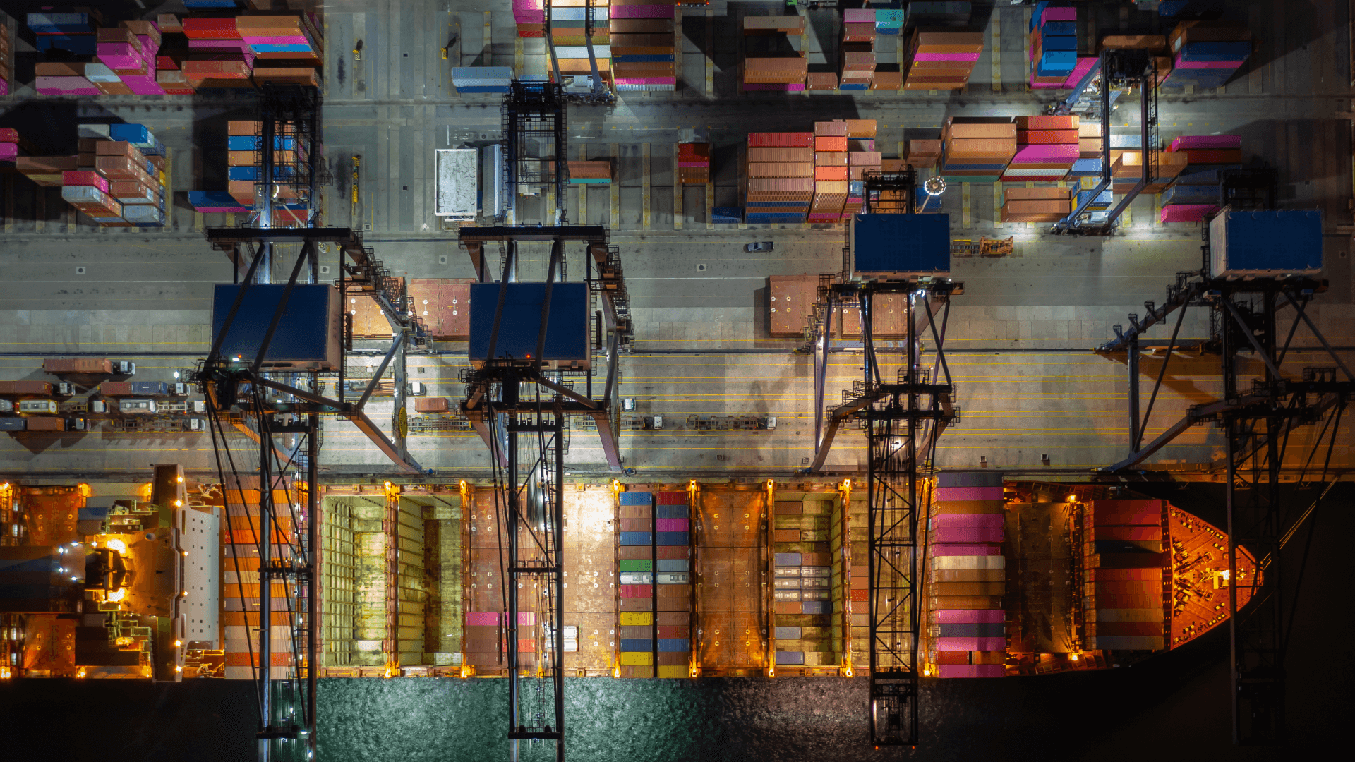 Containers seen from above